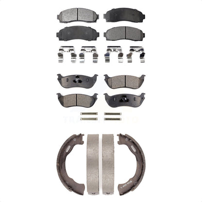 Plaquettes de frein semi-métalliques avant et arrière et Kit de chaussures de stationnement pour Ford Explorer Mercur