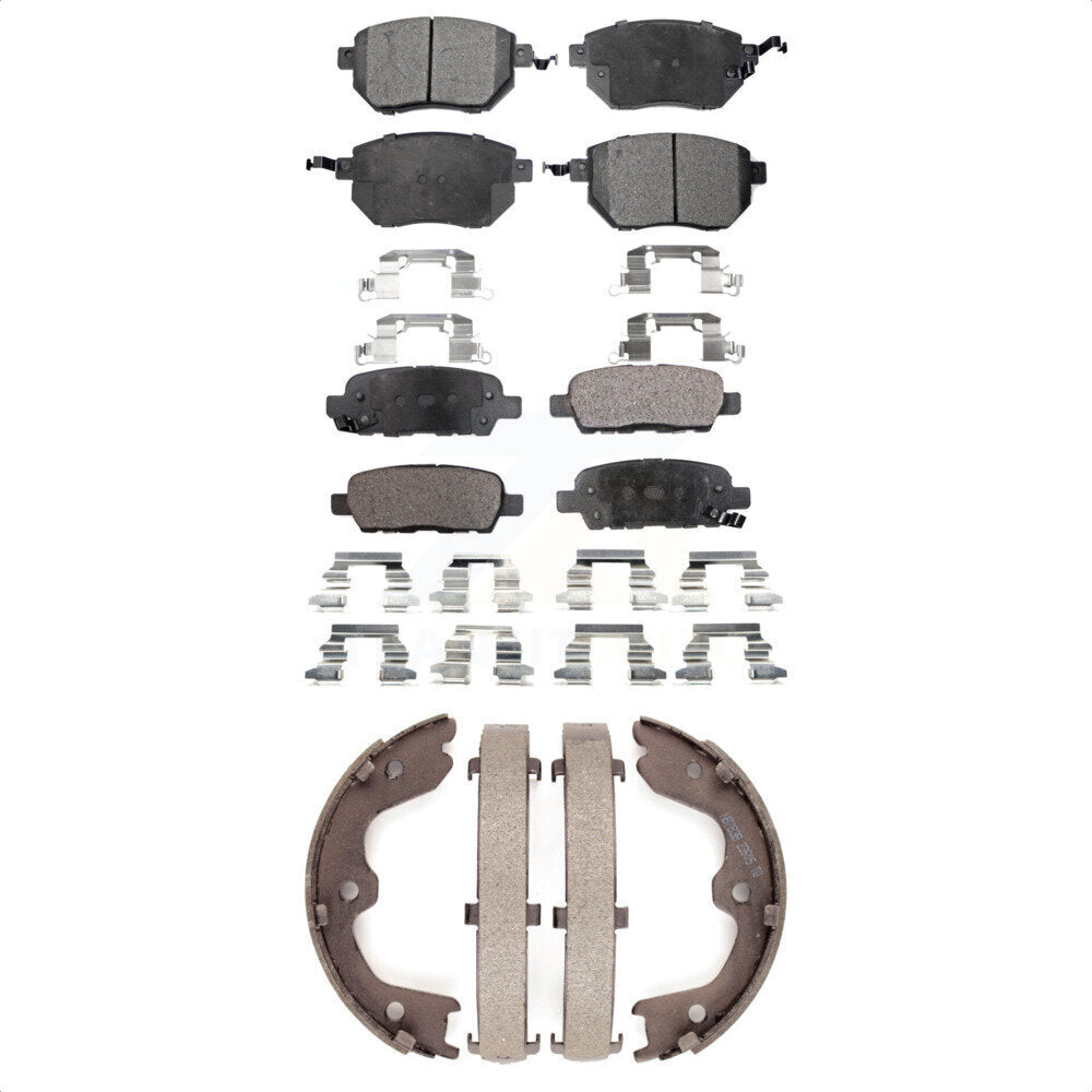 Kit de plaquettes de frein et chaussures de stationnement semi-métalliques avant et arrière, pour Nissan Altima Maxim