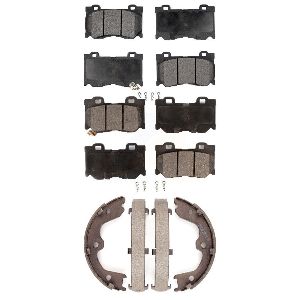 Kit de plaquettes de frein et chaussures de stationnement semi-métalliques avant et arrière, pour INFINITI G37