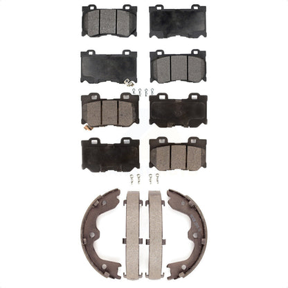 Kit de plaquettes de frein et chaussures de stationnement semi-métalliques avant et arrière, pour INFINITI G37