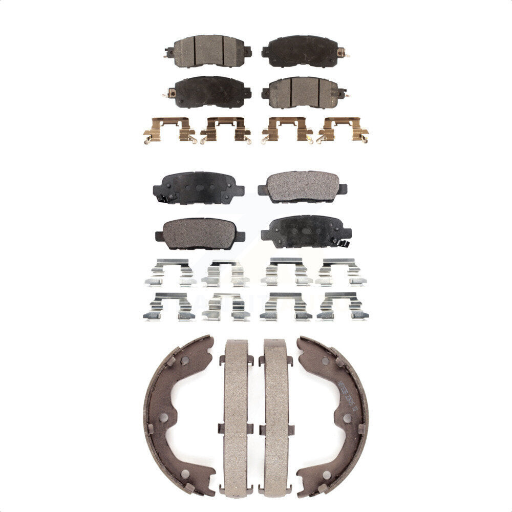 Kit de plaquettes de frein et chaussures de stationnement semi-métalliques avant et arrière, pour Nissan Altima