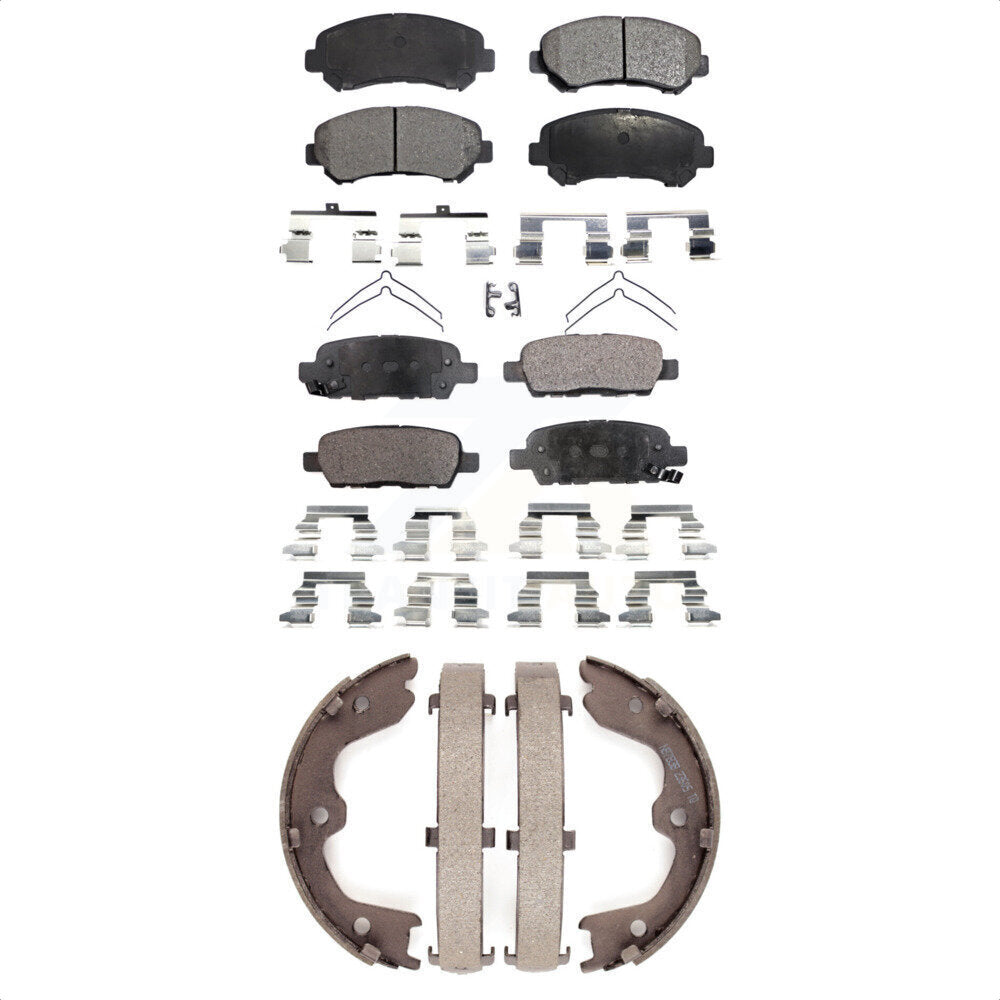Kit de plaquettes de frein et chaussures de stationnement semi-métalliques avant et arrière, pour Nissan Maxima