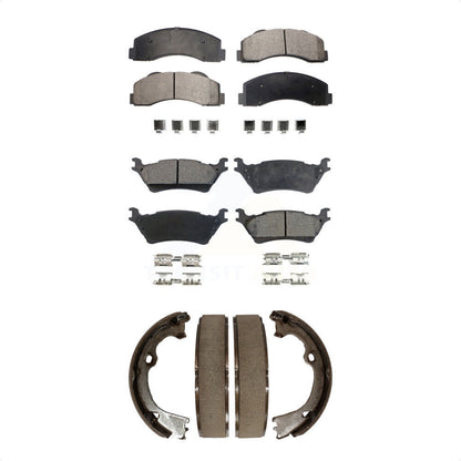 Kit de plaquettes de frein et chaussures de stationnement semi-métalliques avant et arrière, pour Ford F-150