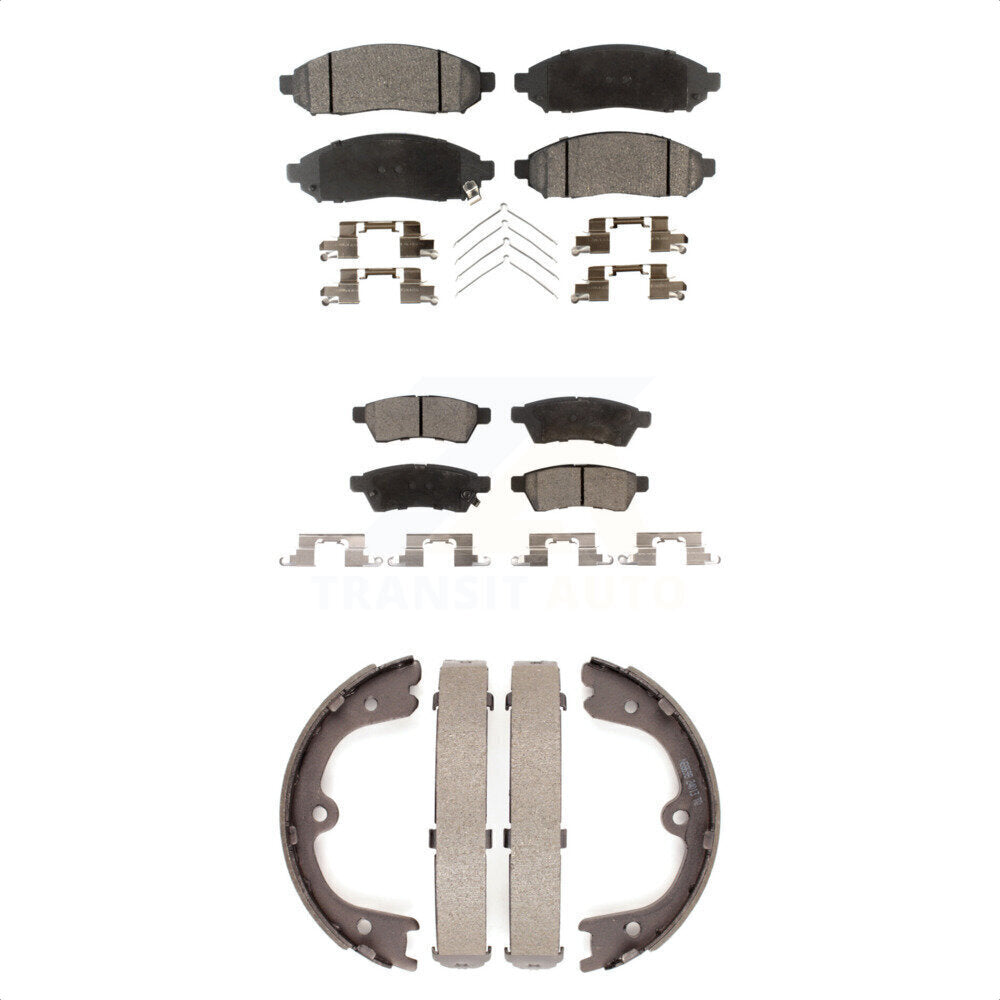 Kit de plaquettes de frein semi-métalliques avant et arrière, chaussures de stationnement pour Nissan Frontier Xterr
