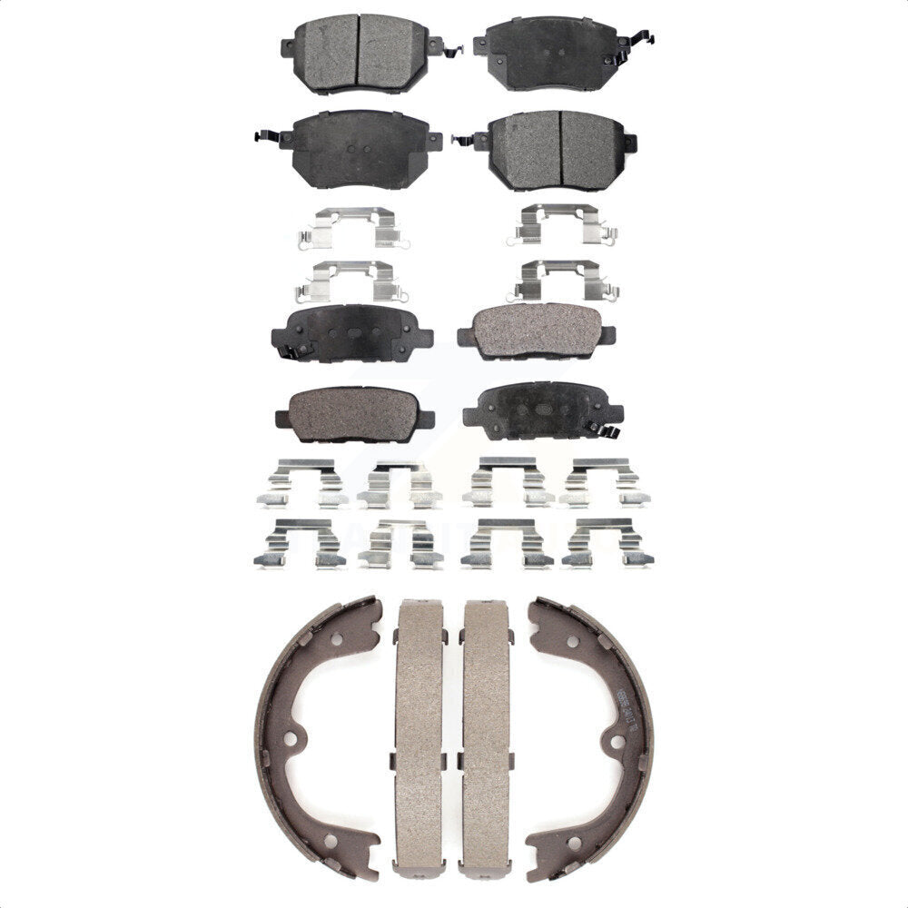 Kit de plaquettes de frein et chaussures de stationnement semi-métalliques avant et arrière, pour Nissan Murano