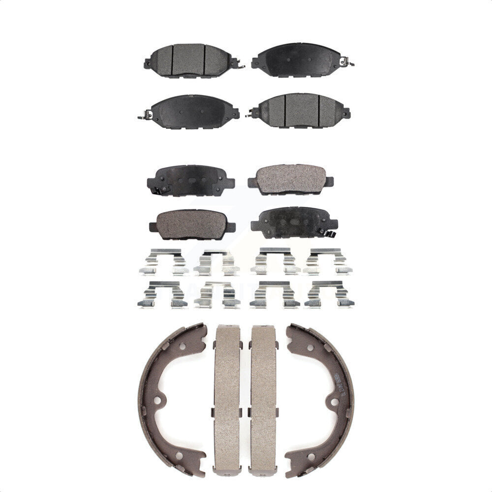 Kit de plaquettes de frein semi-métalliques avant et arrière, chaussures de stationnement pour Nissan Pathfinder QX6