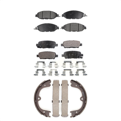 Kit de plaquettes de frein semi-métalliques avant et arrière, chaussures de stationnement pour Nissan Pathfinder QX6