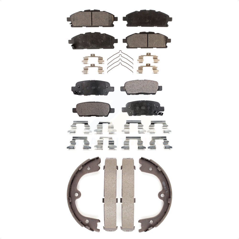 Kit de plaquettes de frein et chaussures de stationnement semi-métalliques avant et arrière, pour Nissan Quest