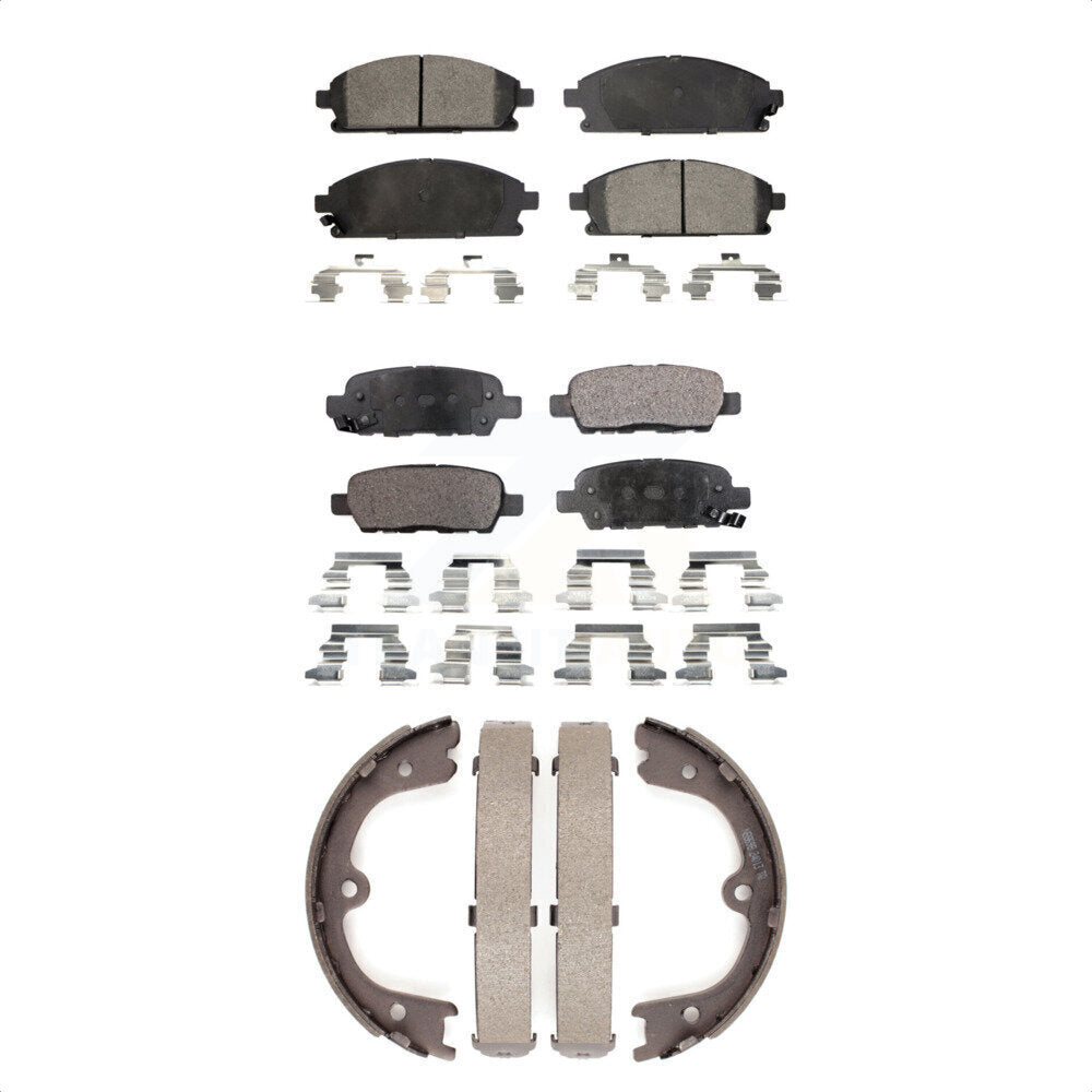 Kit de plaquettes de frein semi-métalliques avant et arrière, chaussures de stationnement pour Nissan Ques 2006 – 2009