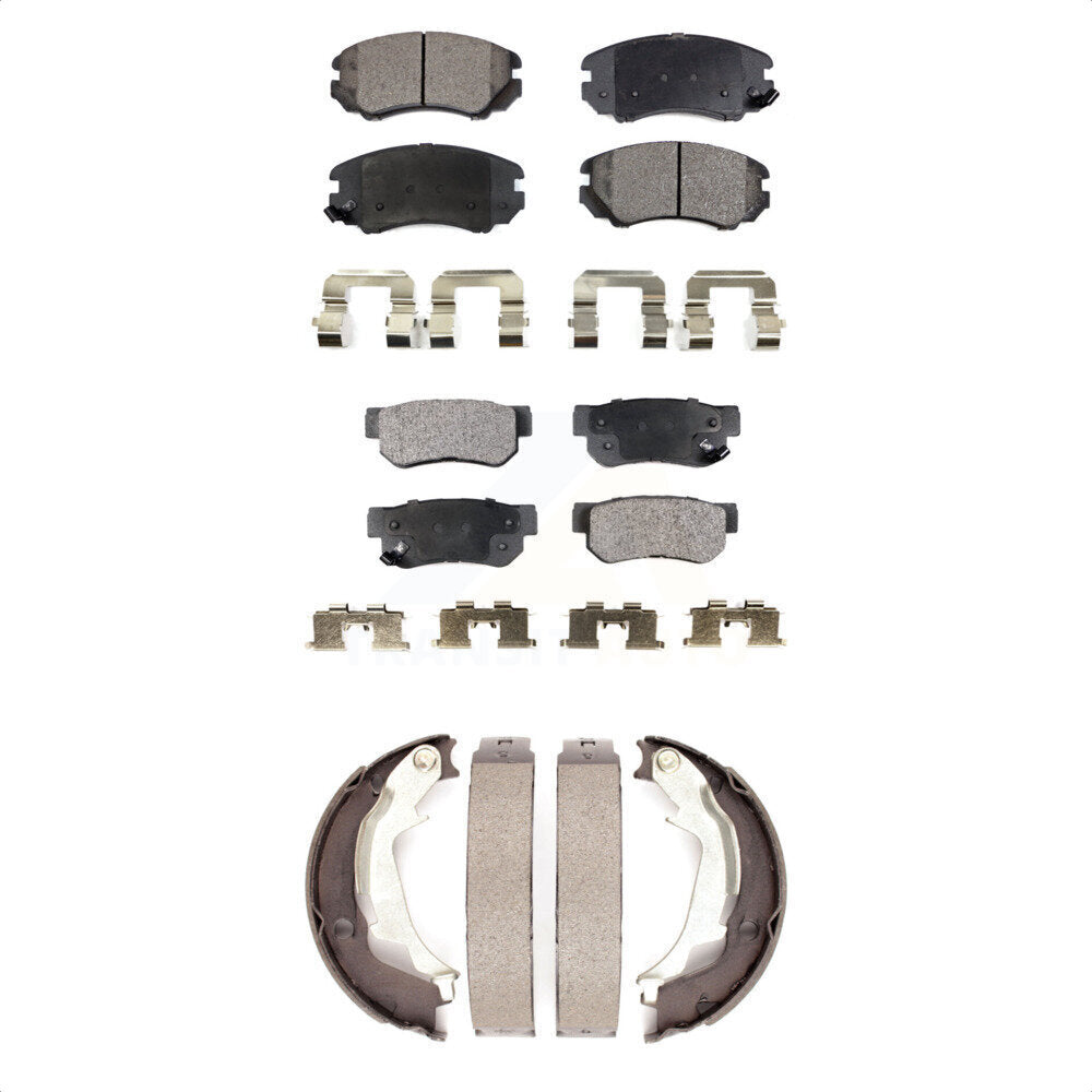 Kit de plaquettes de frein et chaussures de stationnement semi-métalliques avant et arrière, pour Hyundai Sonata Ki