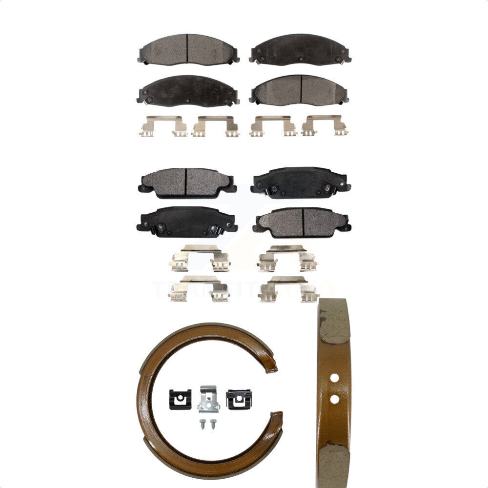 Kit de plaquettes de frein et chaussures de stationnement semi-métalliques avant et arrière, pour Cadillac CTS