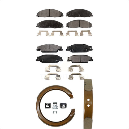 Kit de plaquettes de frein et chaussures de stationnement semi-métalliques avant et arrière, pour Cadillac CTS
