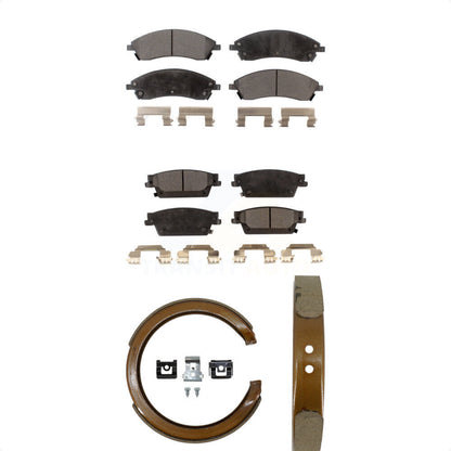 Kit de plaquettes de frein et chaussures de stationnement semi-métalliques avant et arrière, pour Cadillac CTS SRX