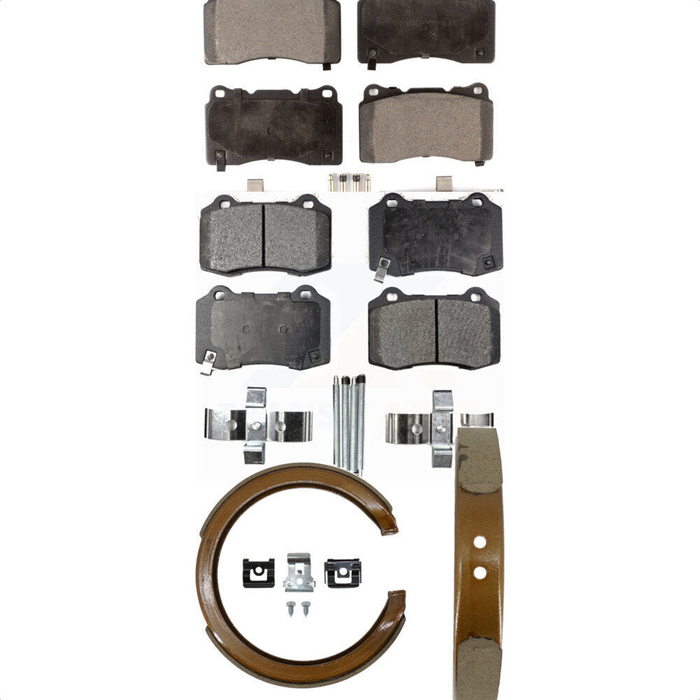 Kit de plaquettes de frein et chaussures de stationnement semi-métalliques avant et arrière, pour Cadillac CTS STS