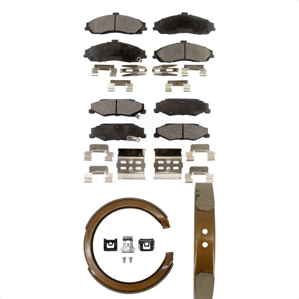 Kit de plaquettes de frein semi-métalliques avant et arrière, chaussures de stationnement pour Chevrolet Corvette XL
