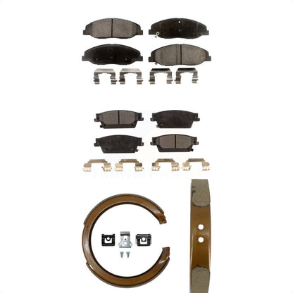 Kit de plaquettes de frein et chaussures de stationnement semi-métalliques avant et arrière, pour Cadillac STS