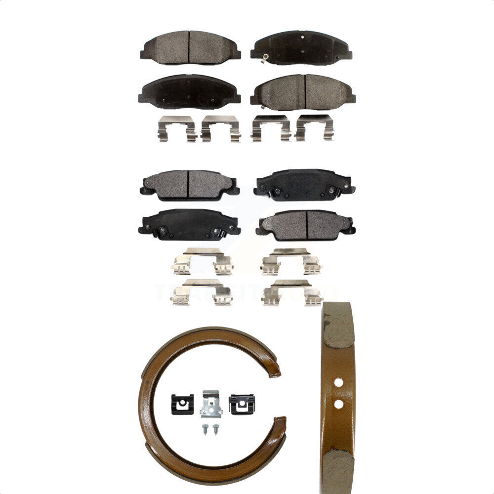 Kit de plaquettes de frein et chaussures de stationnement semi-métalliques avant et arrière, pour Cadillac STS
