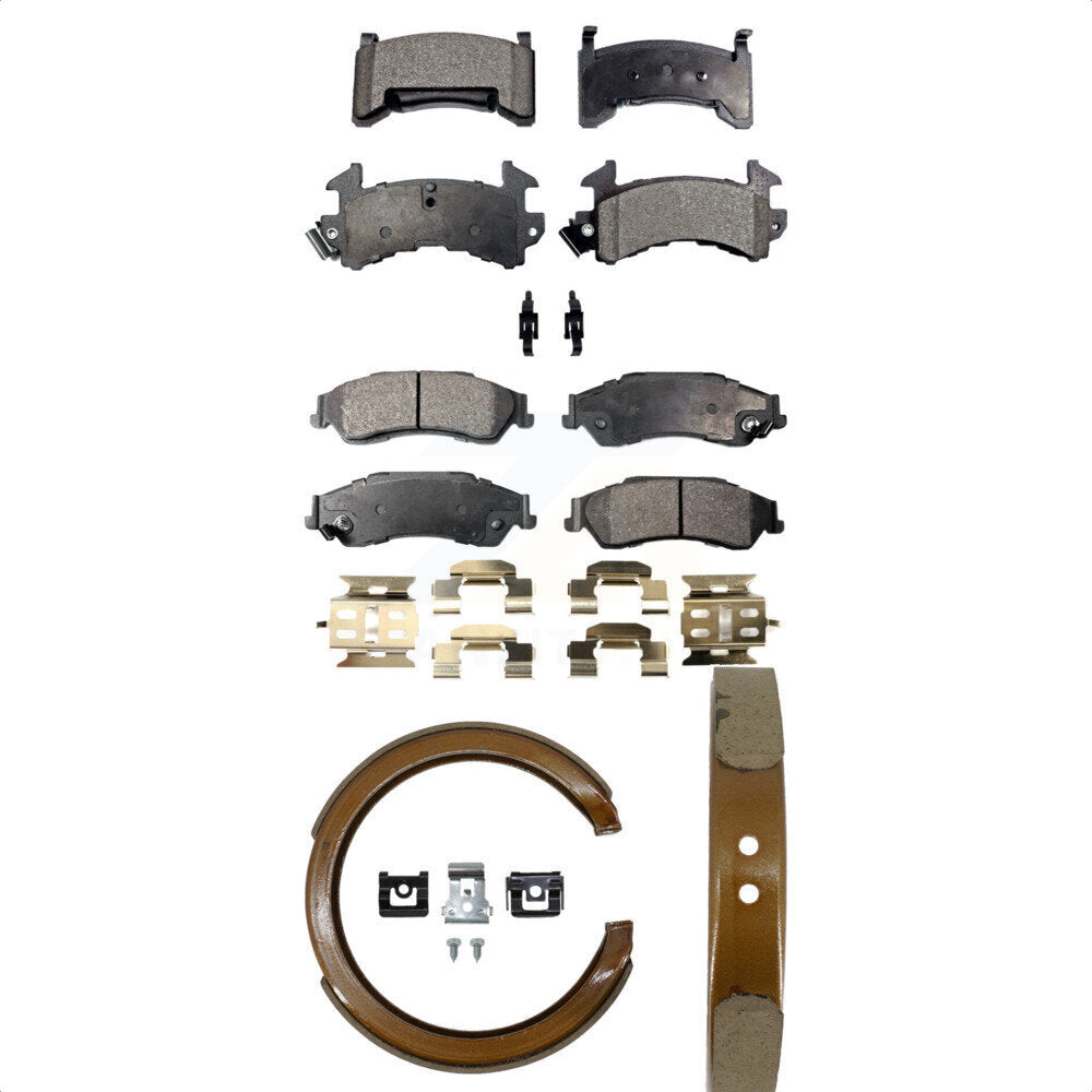 Kit de plaquettes de frein et chaussures de stationnement semi-métalliques avant et arrière, pour Chevrolet S10 GMC