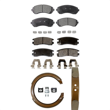 Kit de plaquettes de frein semi-métalliques avant et arrière, chaussures de stationnement pour Buick rendez-vous Azte