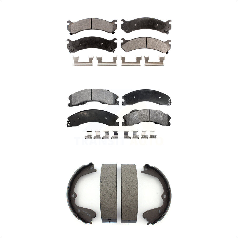 Kit de plaquettes de frein semi-métalliques avant et arrière, chaussures de stationnement pour Chevrolet Express 350