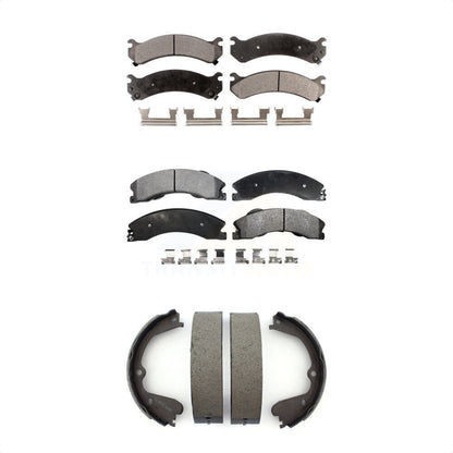 Kit de plaquettes de frein semi-métalliques avant et arrière, chaussures de stationnement pour Chevrolet Express 350