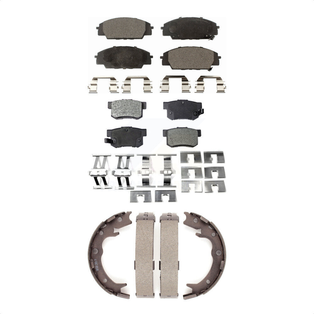 Kit de plaquettes de frein semi-métalliques avant et arrière et de chaussures de stationnement pour Honda S200 2000 – 2006