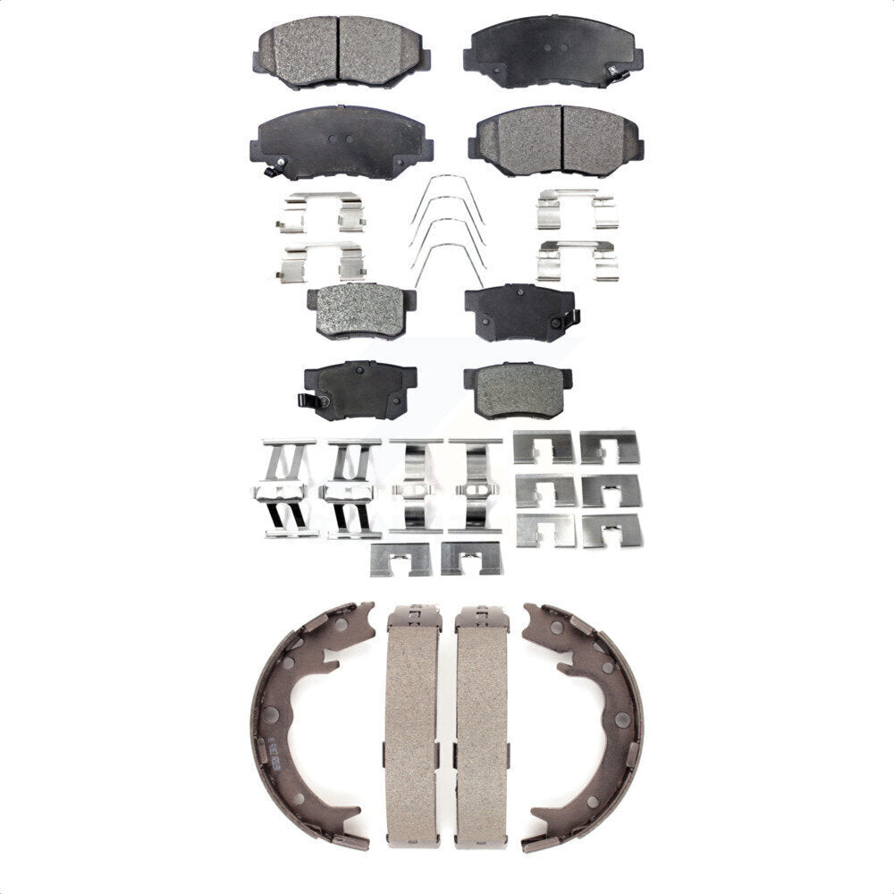 Kit de plaquettes de frein et chaussures de stationnement semi-métalliques avant et arrière, pour Honda CR-V Elemen