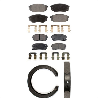 Kit de plaquettes de frein semi-métalliques avant et arrière et de chaussures de stationnement pour Kia Sportage FW 2011