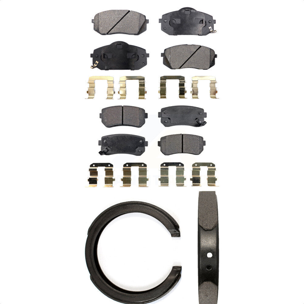 Kit de plaquettes de frein et chaussures de stationnement semi-métalliques avant et arrière, pour Hyundai Tucson Ki