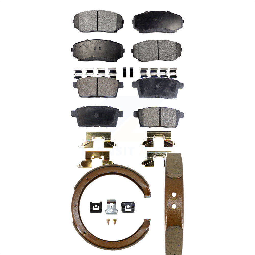 Kit de plaquettes de frein et chaussures de stationnement semi-métalliques avant et arrière, pour Ford Edge Mazda CX-