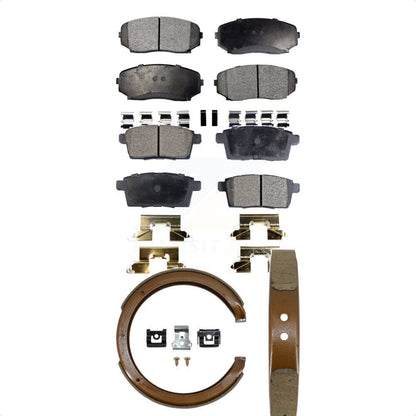 Kit de plaquettes de frein et chaussures de stationnement semi-métalliques avant et arrière, pour Ford Edge Mazda CX-