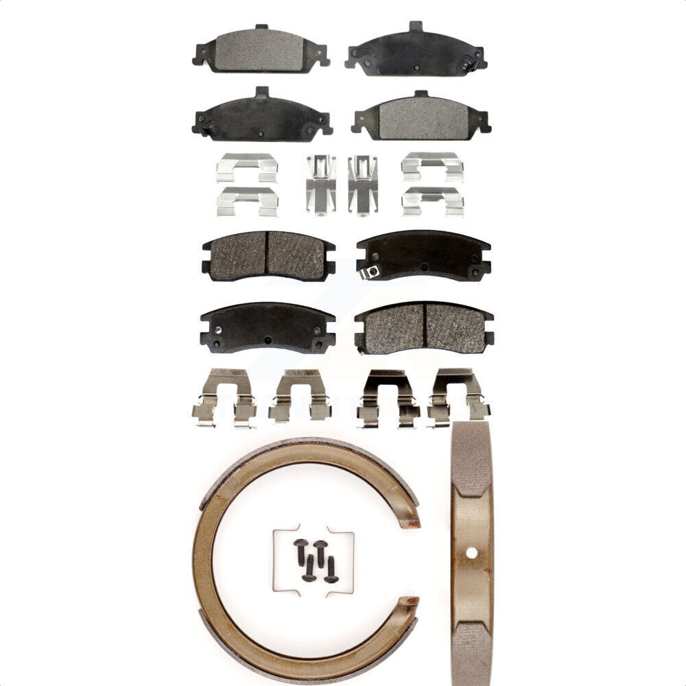 Kit de plaquettes de frein semi-métalliques avant et arrière, chaussures de stationnement pour Pontiac Grand Am Aler