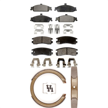Kit de plaquettes de frein semi-métalliques avant et arrière, chaussures de stationnement pour Pontiac Grand Am Aler