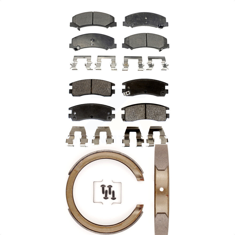 Kit de plaquettes de frein semi-métalliques avant et arrière, chaussures de stationnement pour Chevrolet Impala Mont