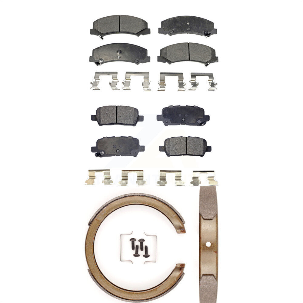 Kit de plaquettes de frein et chaussures de stationnement semi-métalliques avant et arrière, pour Chevrolet Impala