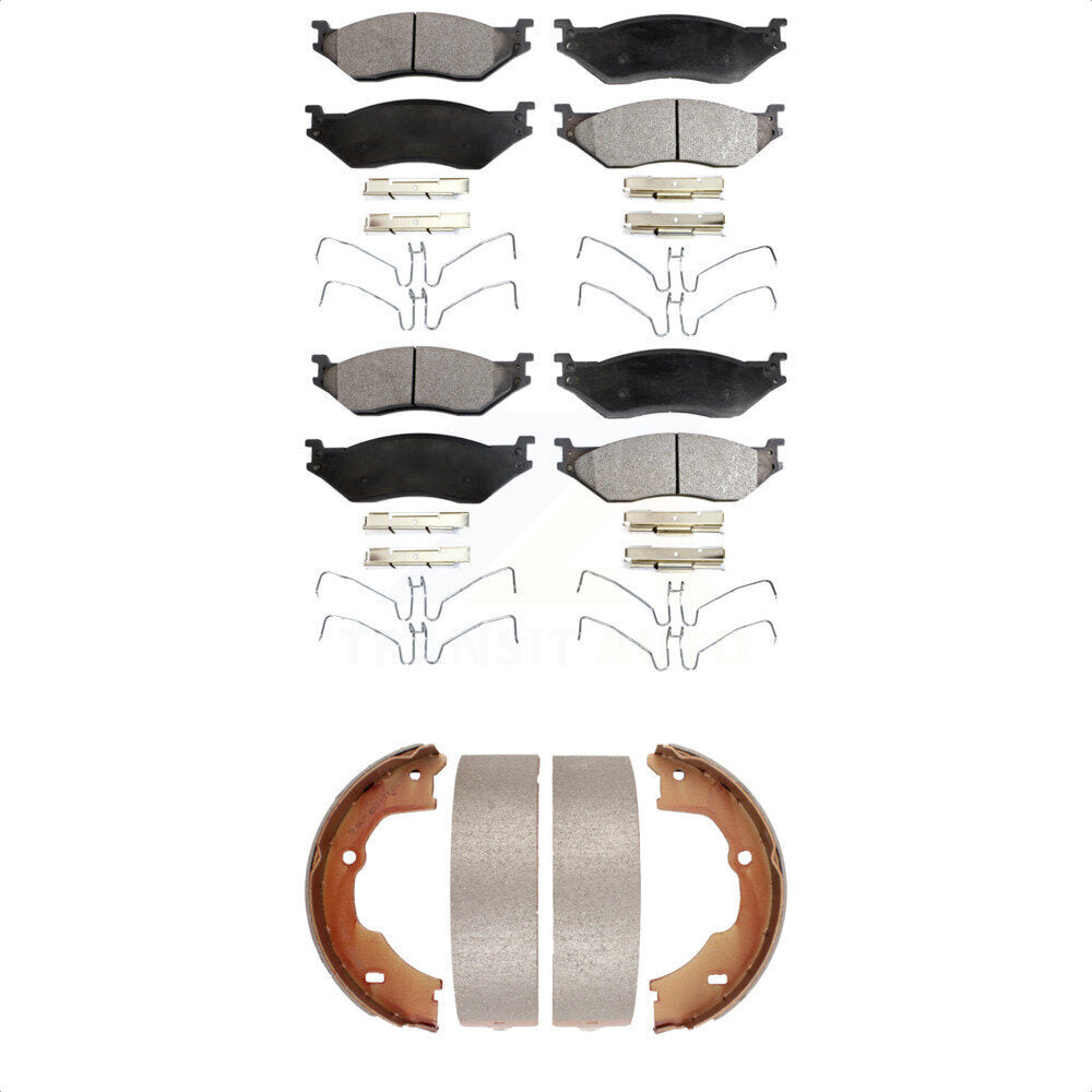 Kit de plaquettes de frein semi-métalliques avant et arrière, pour Ford F-450 Super Dut
