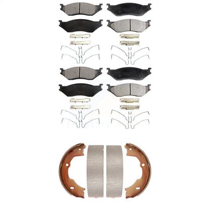 Kit de plaquettes de frein semi-métalliques avant et arrière, pour Ford F-450 Super Dut