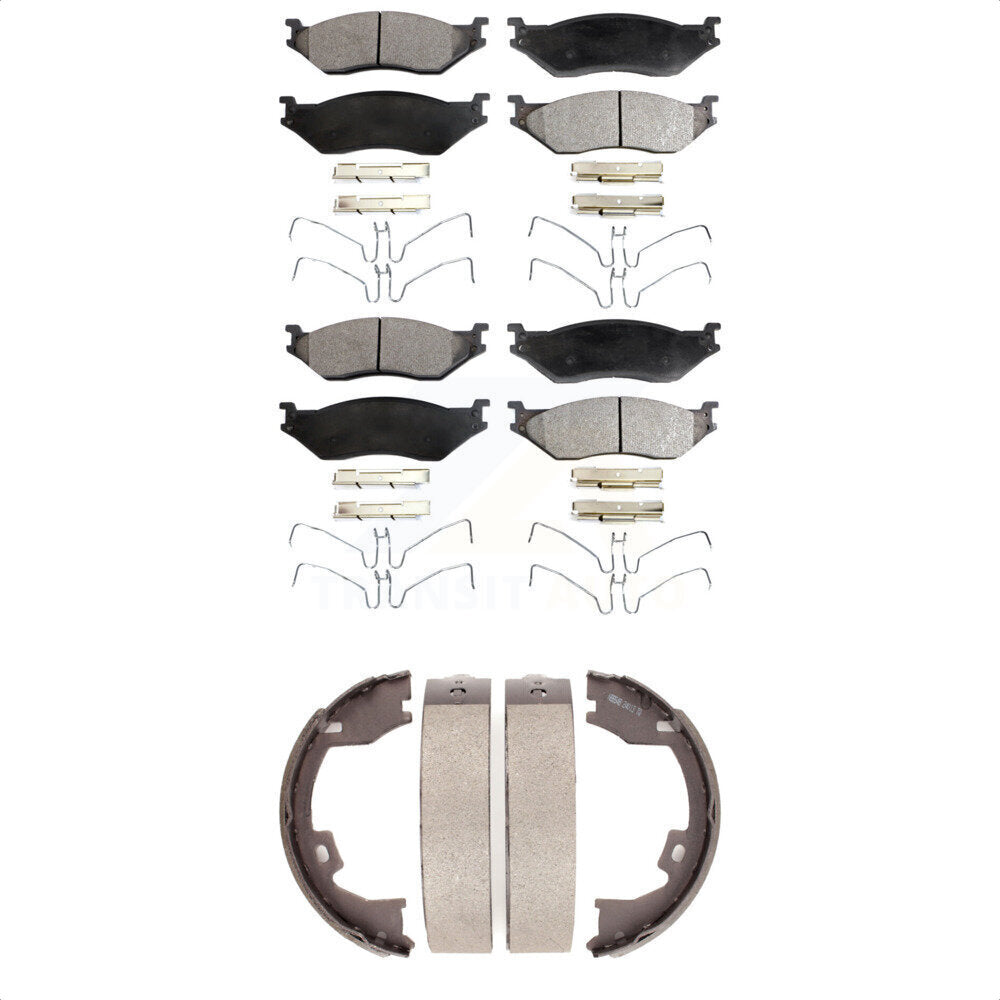 Kit de plaquettes de frein semi-métalliques avant et arrière, pour Ford International Dut
