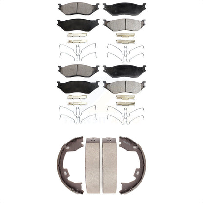 Kit de plaquettes de frein semi-métalliques avant et arrière, pour Ford International Dut