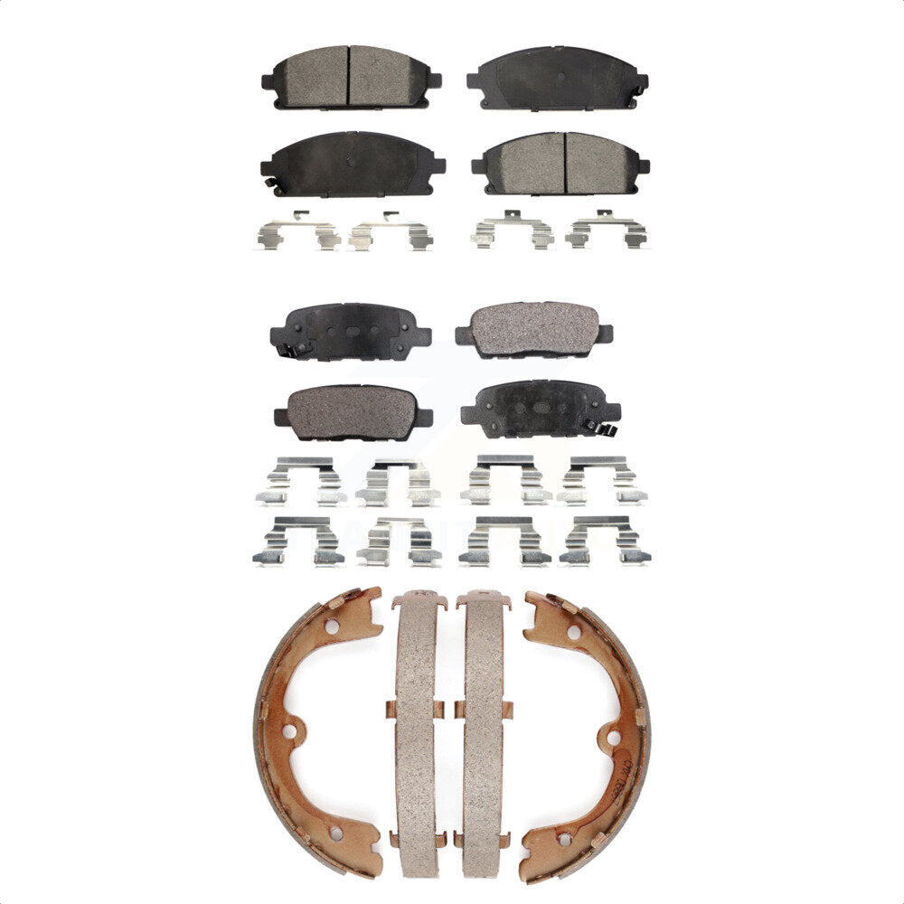 Kit de plaquettes de frein semi-métalliques avant et arrière, chaussures de stationnement pour Nissan Ques 2004 – 2005