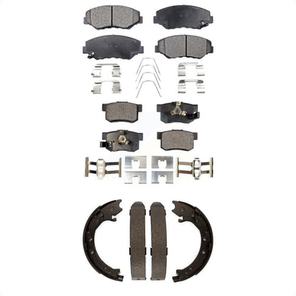 Kit de plaquettes de frein et chaussures de stationnement semi-métalliques avant et arrière, pour Honda CR-2005 – 2006