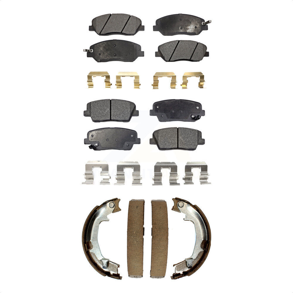 Kit de plaquettes de frein et chaussures de stationnement semi-métalliques avant et arrière, pour Kia Sedona Hyunda