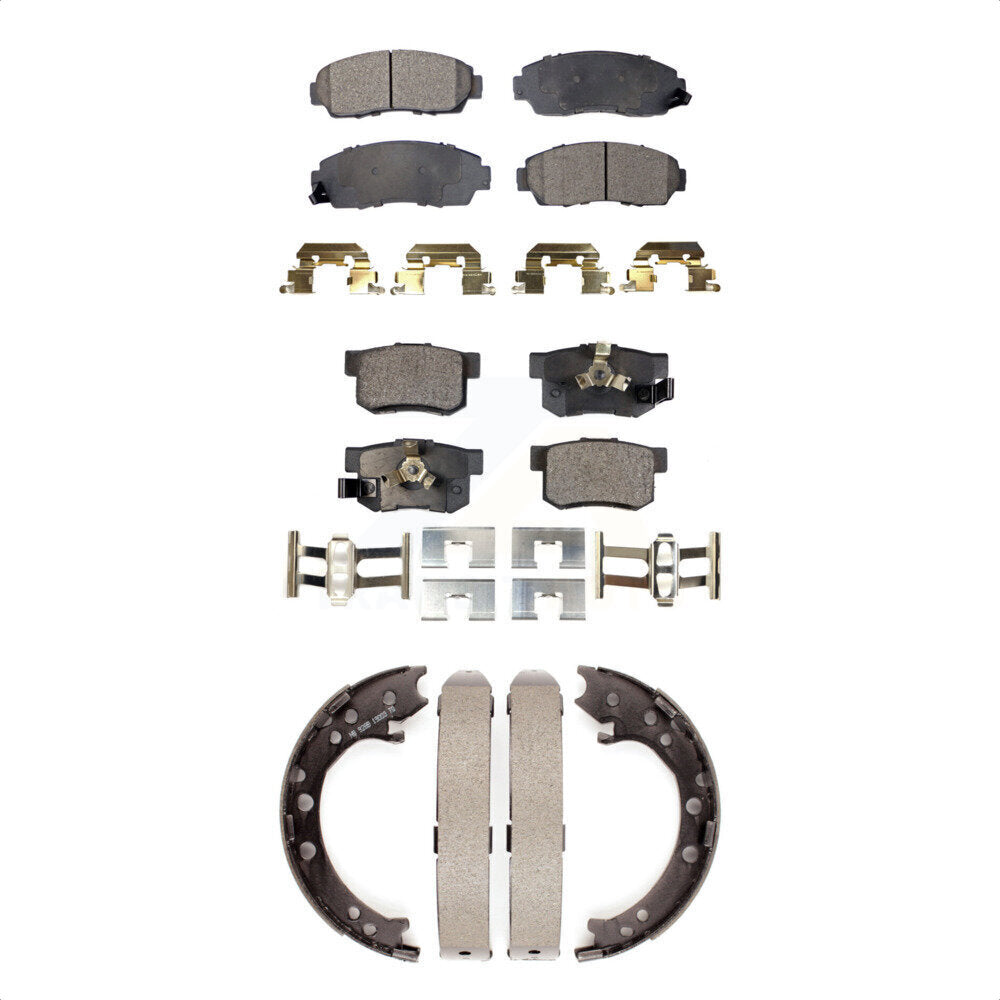 Kit de plaquettes de frein et chaussures de stationnement semi-métalliques avant et arrière, pour Honda CR-V Acura RD