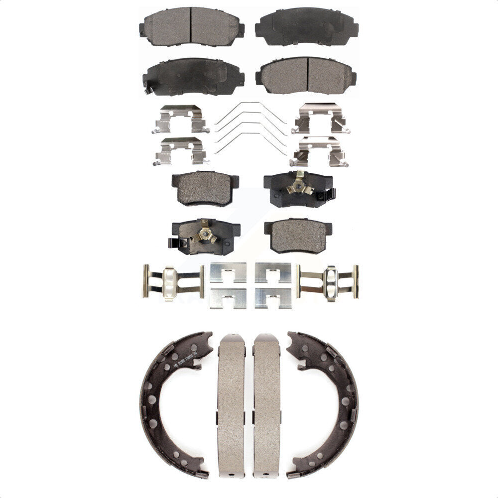 Kit de plaquettes de frein et chaussures de stationnement semi-métalliques avant et arrière, pour Honda CR-V AW 12-16