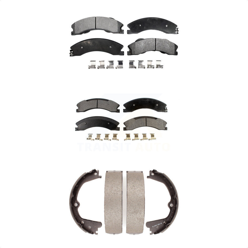 Kit de plaquettes de frein semi-métalliques avant et arrière, chaussures de stationnement pour Nissan NV2500 TITAN X