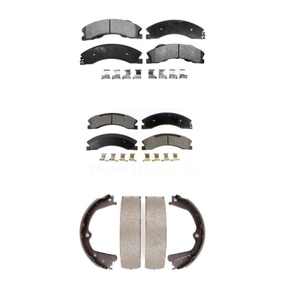 Kit de plaquettes de frein semi-métalliques avant et arrière, chaussures de stationnement pour Nissan NV2500 TITAN X