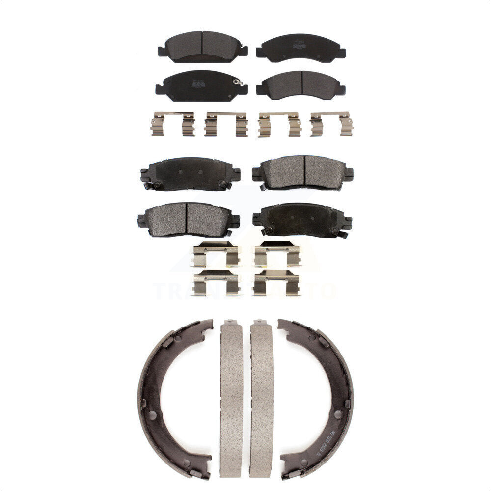 Kit de plaquettes de frein et chaussures de stationnement semi-métalliques avant et arrière, pour Cadillac XTS