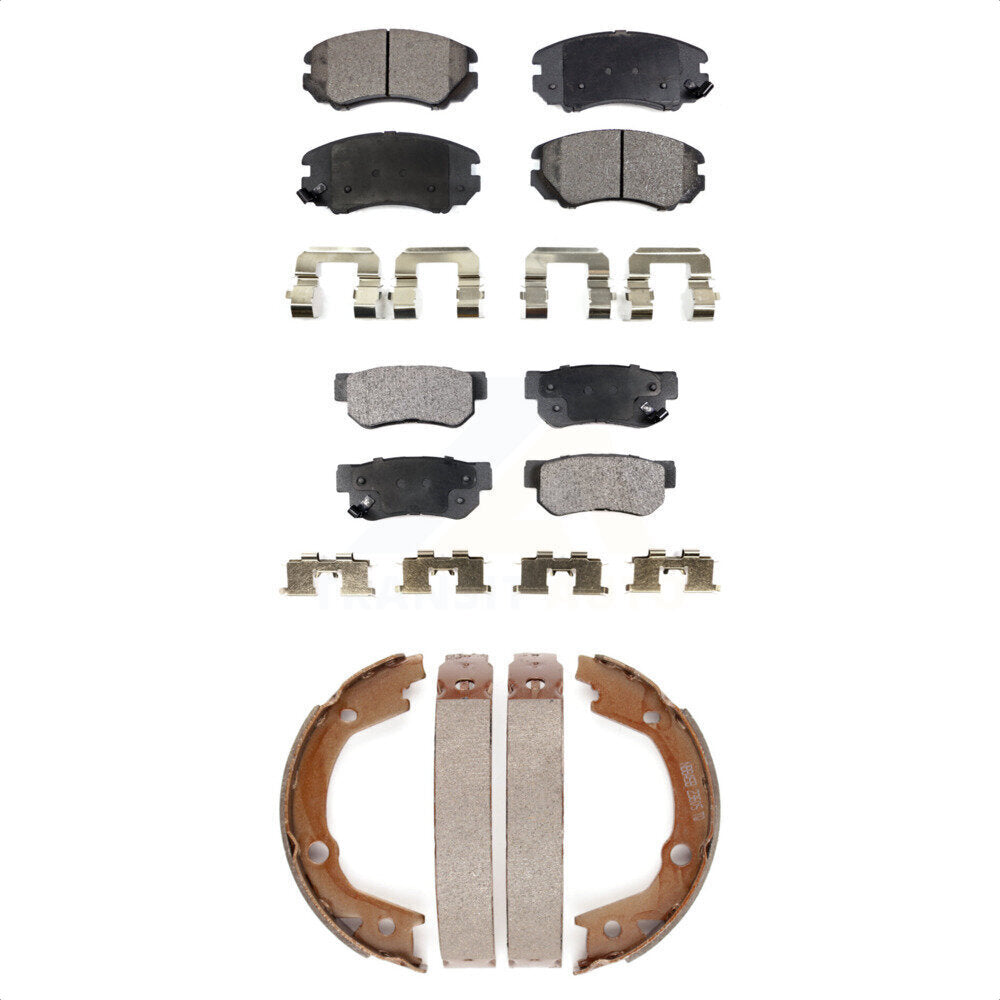 Kit de plaquettes de frein semi-métalliques avant et arrière, chaussures de stationnement pour Hyundai Elantra Tucso