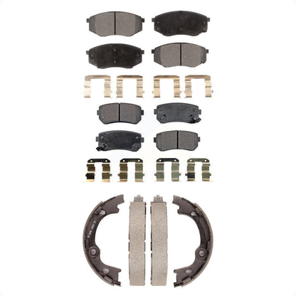 Kit de plaquettes de frein et chaussures de stationnement semi-métalliques avant et arrière, pour Hyundai Tucson FW