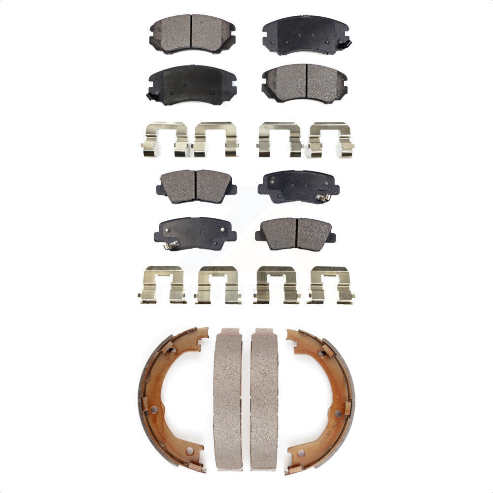 Kit de plaquettes de frein et chaussures de stationnement semi-métalliques avant et arrière, pour Kia Amant 2007 – 2009